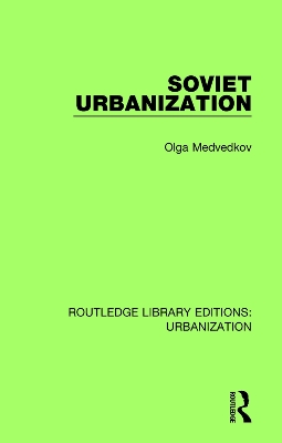Soviet Urbanization book