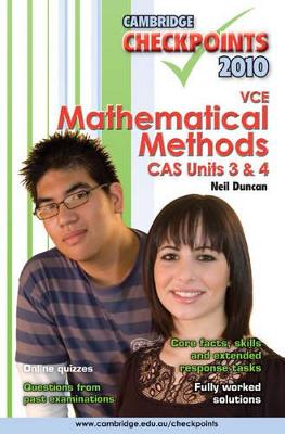 Cambridge Checkpoints VCE Mathematical Methods CAS Units 3 and 4 2010 book