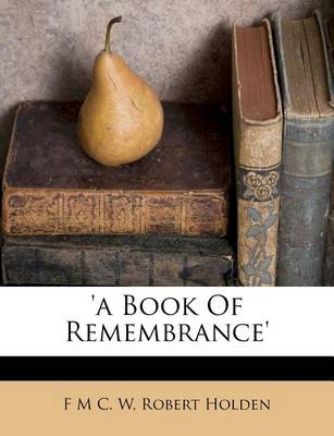 'a Book of Remembrance' book