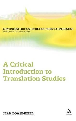 A Critical Introduction to Translation Studies by Dr Jean Boase-Beier