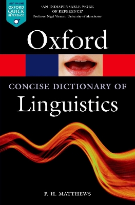 Concise Oxford Dictionary of Linguistics book