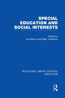 Special Education and Social Interests (RLE Edu M) book