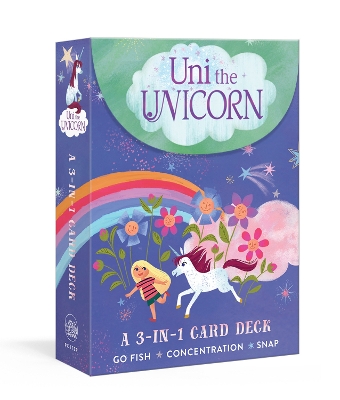 Uni the Unicorn 3-in-1 Card Deck: Card games include Crazy Eights, Concentration, and Snap book