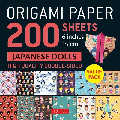 Origami Paper 200 sheets Japanese Dolls 6