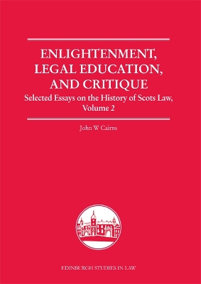 Enlightenment, Legal Education, and Critique book