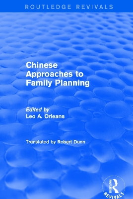 Revival: Chinese Approaches to Family Planning (1980) book