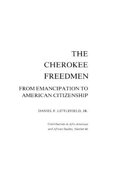 Cherokee Freedmen book