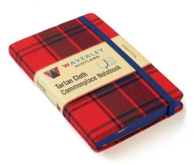 Robertson: Waverley Genuine Tartan Cloth Commonplace Notebook (9cm x 14cm) by Ron Waverley Scotland