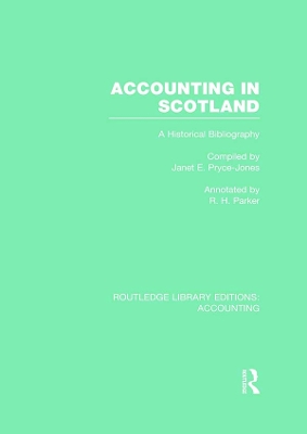 Accounting in Scotland by Janet Pryce-Jones