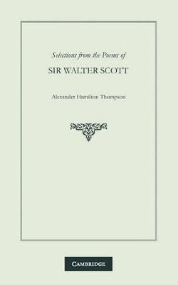 Selections from the Poems of Sir Walter Scott book