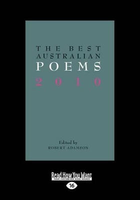 Best Australian Poems 2010 by Robert Adamson