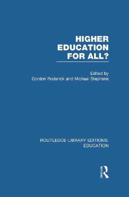 Higher Education for All? book