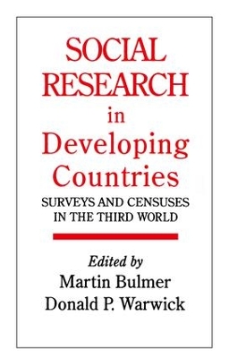 Social Research In Developing Countries by Martin Bulmer