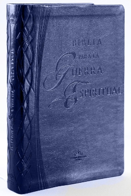 RVR 1960 Biblia para la guerra espiritual azul / Spiritual Warfare Bible, Blue I mitation Leather book