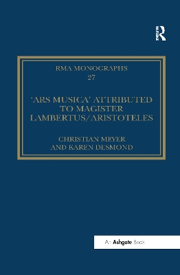 The 'Ars musica' Attributed to Magister Lambertus/Aristoteles book