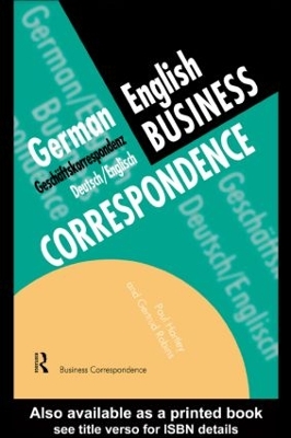 German/English Business Correspondence book