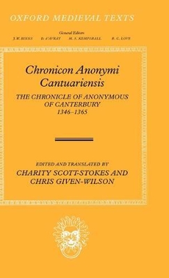 Chronicon Anonymi Cantuariensis book