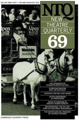 New Theatre Quarterly 69: Volume 18, Part 1 book