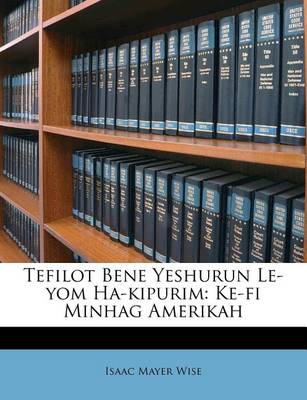 Tefilot Bene Yeshurun Le-Yom Ha-Kipurim: Ke-Fi Minhag Amerikah book