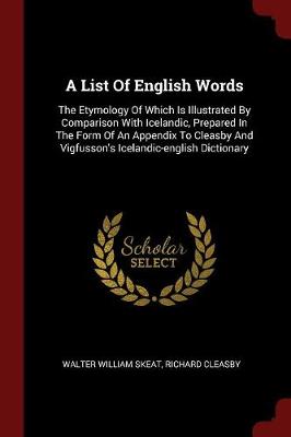 A List of English Words by Walter William Skeat