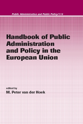 Handbook of Public Administration and Policy in the European Union book