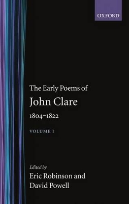 Early Poems of John Clare 1804-1822: Volume I book