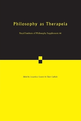 Philosophy as Therapeia book