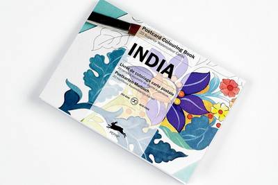 India: Postcard Colouring Book book