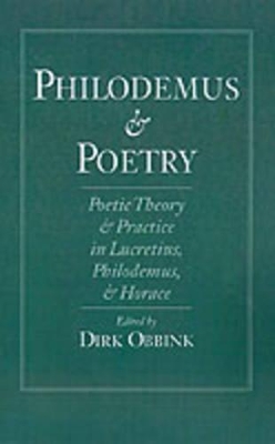 Philodemus and Poetry book