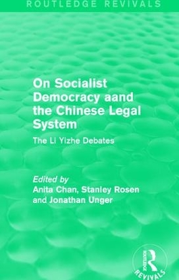 On Socialist Democracy and the Chinese Legal System book