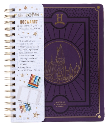 Harry Potter: Hogwarts Teacher's 12-Month Undated Planner: (Harry Potter School Planner School, Harry Potter Gift, Harry Potter Stationery, Undated Planner, Teacher Planner) book