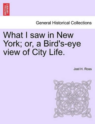 What I Saw in New York; Or, a Bird's-Eye View of City Life. book