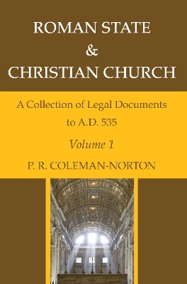 Roman State & Christian Church Volume 1 book