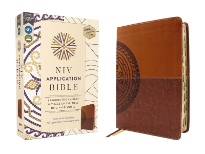 NIV Application Bible, Leathersoft, Brown, Red Letter, Thumb Indexed, Comfort Print: Bringing the Ancient Message of the Bible into Your World book