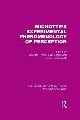 Michotte's Experimental Phenomenology of Perception book