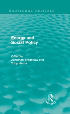 Energy and Social Policy by Jonathan Bradshaw