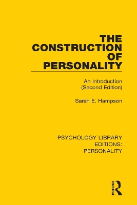 The Construction of Personality: An Introduction (Second Edition) book