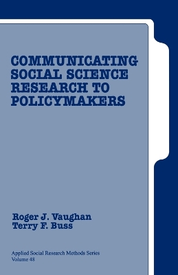 Communicating Social Science Research to Policy Makers book