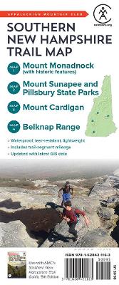 Southern New Hampshire Trail Map: Mount Monadnock, Mount Sunapee and Pillsbury State Parks, Mount Cardigan, and Belknap Range book