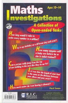 Maths Investigations – Ages 10–14: A collection of open-ended tasks book