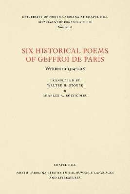 Six Historical Poems of Geffroi de Paris book
