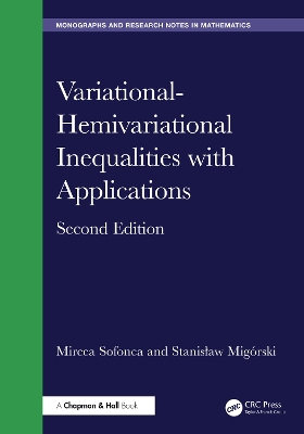 Variational-Hemivariational Inequalities with Applications by Mircea Sofonea