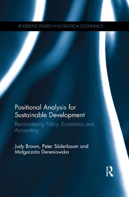 Positional Analysis for Sustainable Development: Reconsidering Policy, Economics and Accounting by Judy Brown