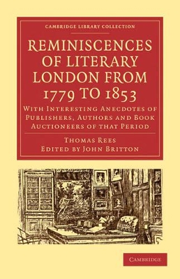 Reminiscences of Literary London from 1779 to 1853 book