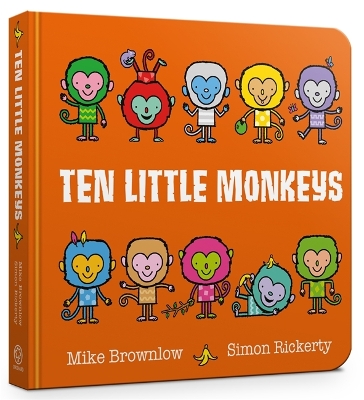 Ten Little Monkeys Board Book by Mike Brownlow