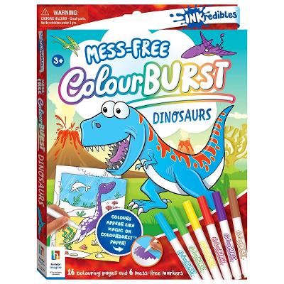 Inkredibles Colour Burst Colouring Dinosaurs book