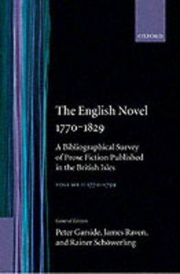 English Novel 1770-1829: Volume I, 1770-1799 book