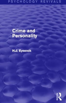 Crime and Personality (Psychology Revivals) book