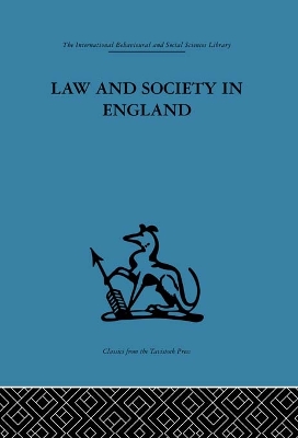 Law and Society in England by Bob Roshier