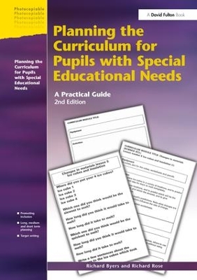 Planning the Curriculum for Pupils with Special Educational Needs: A Practical Guide book